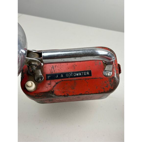 Vtg Teledyne Big Beam 266 Red Metal Flashlights Lantern Combo Railroad Untested - Picture 13 of 13